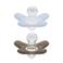 Difrax Natural Siliconen Fopspeen - Lichtblauw + Grijs - 0 tot 6 Maanden (2 stuks)