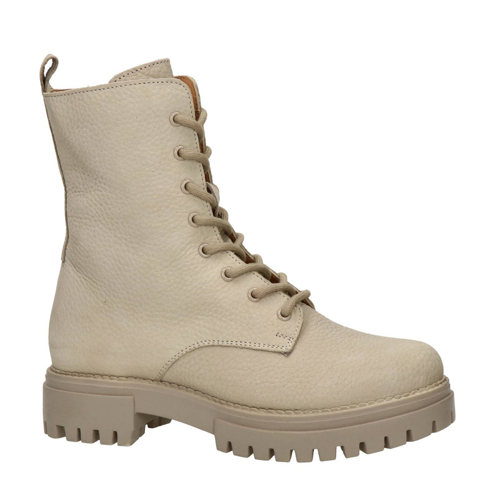Nelson nubuck veterboots off white | wehkamp