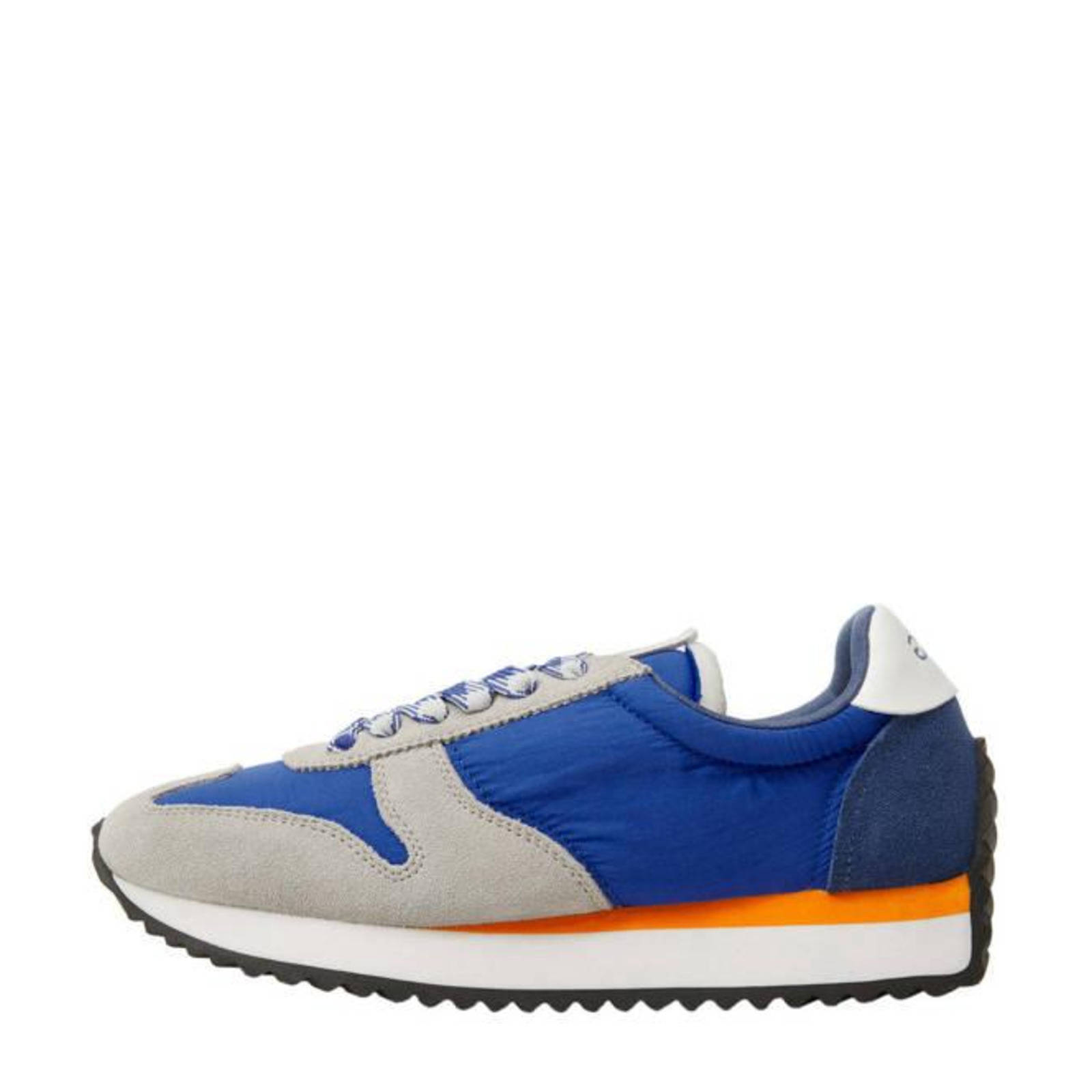 Mango leren sneakers blauw/multi | wehkamp