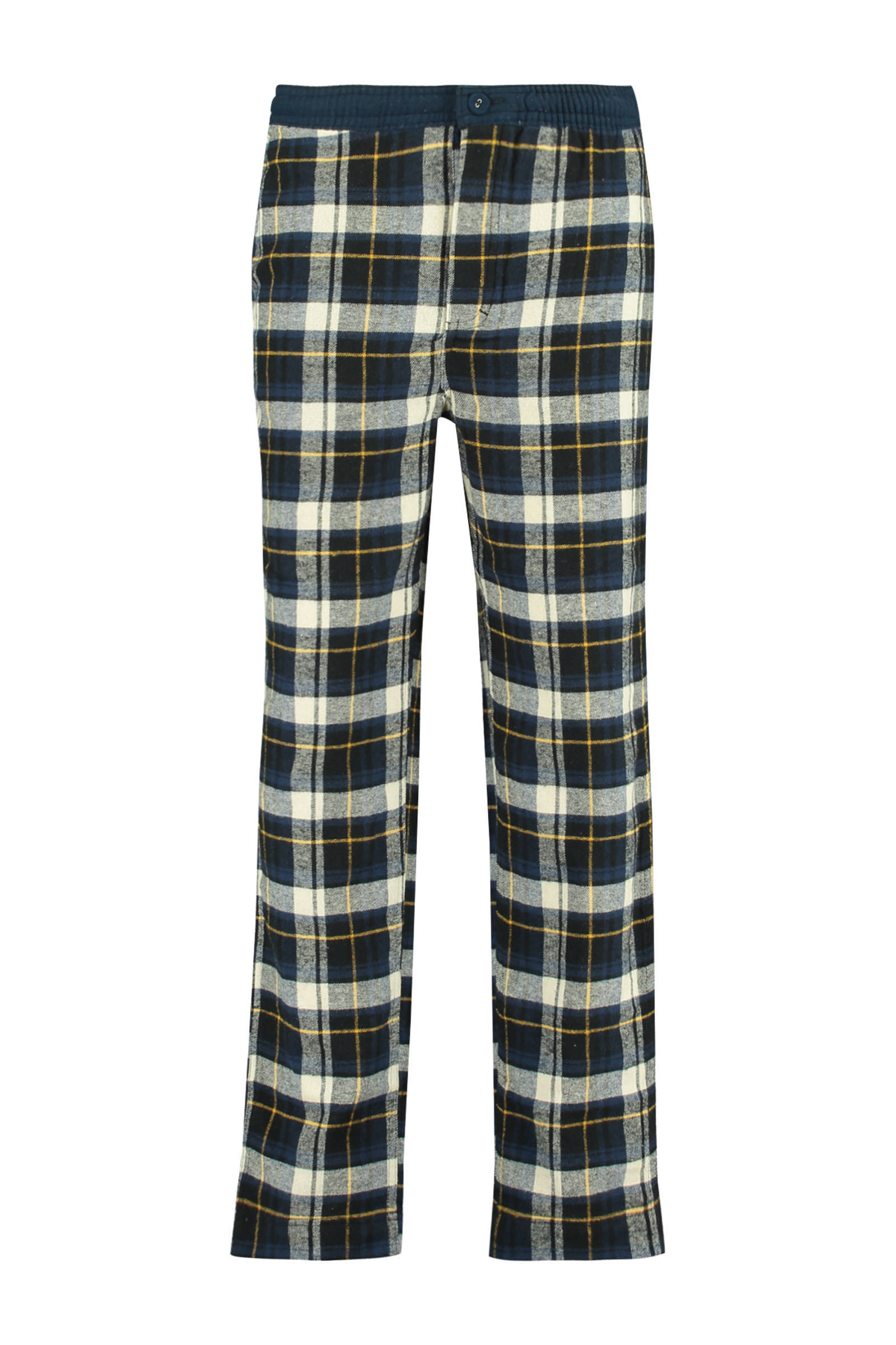 America Today Junior geruite pyjamabroek blauw/geel/wit online kopen
