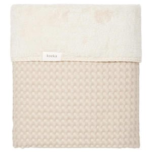 Oslo baby ledikantdeken teddy 100x150 cm sand/pebble