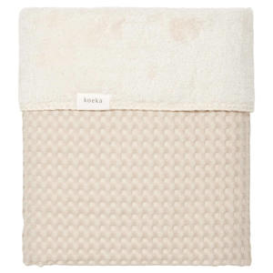 Oslo baby ledikantdeken teddy 100x150 cm sand/pebble