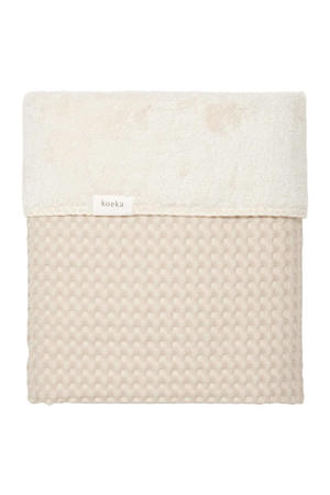 Oslo baby ledikantdeken teddy 100x150 cm sand/pebble