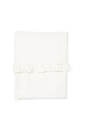 Ruffle baby wieglaken 80x100 cm warm white