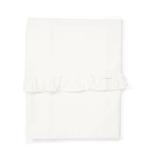 Koeka Ruffle baby wieglaken 80x100 cm warm white afbeelding