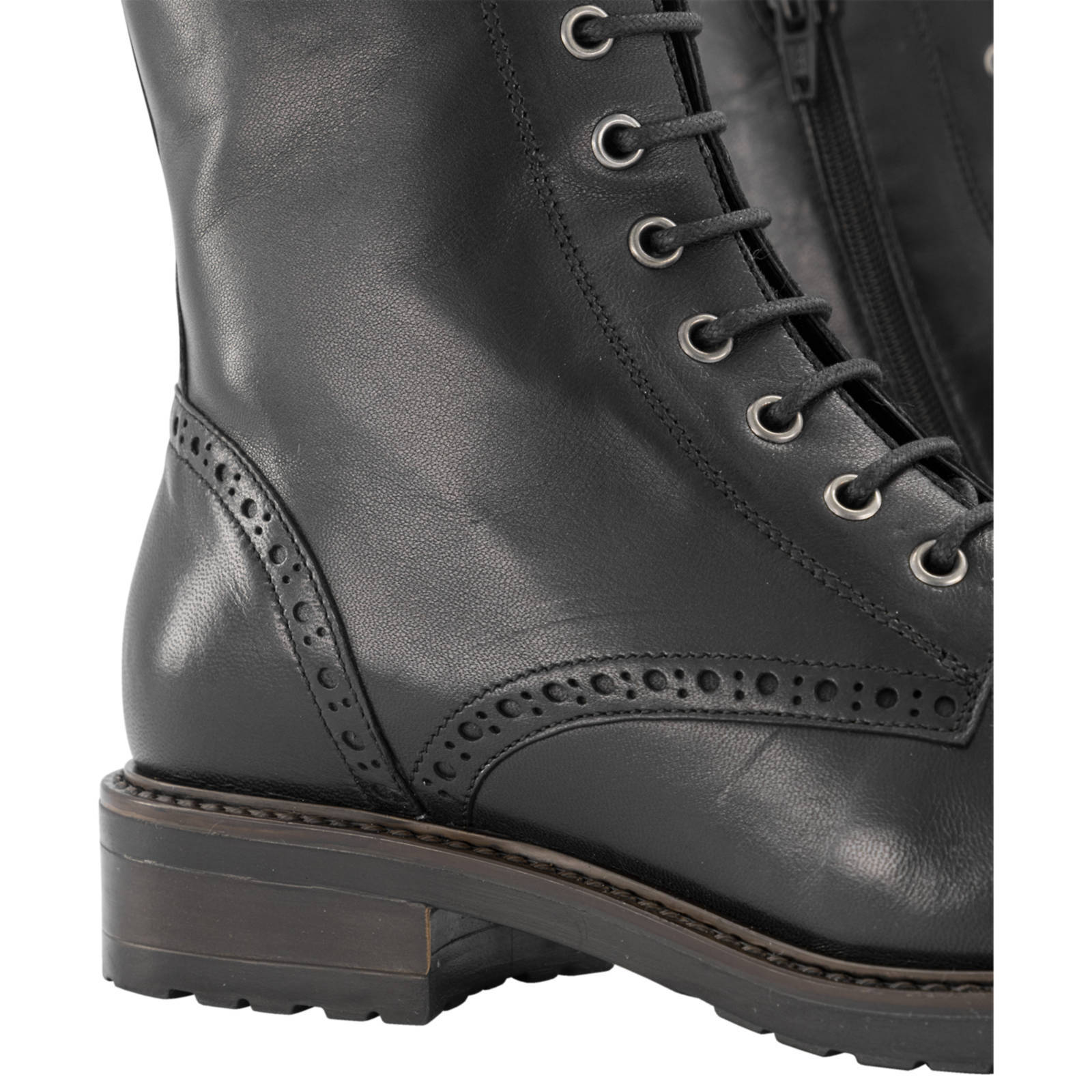5th Avenue leren veterboots zwart | wehkamp
