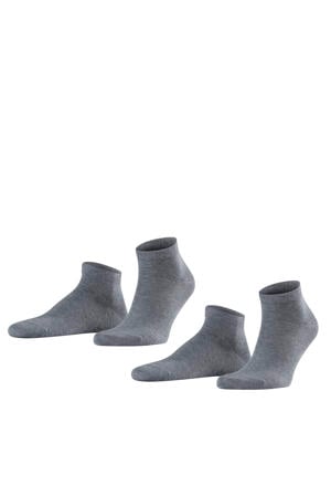 Happy sneakersokken - grijs (set van 2)