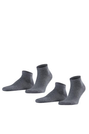 Happy sneakersokken - grijs (set van 2)