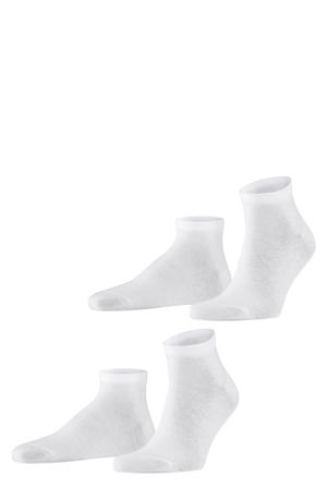 Happy sneakersokken - wit (set van 2)