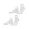FALKE Happy sneakersokken - wit (set van 2)