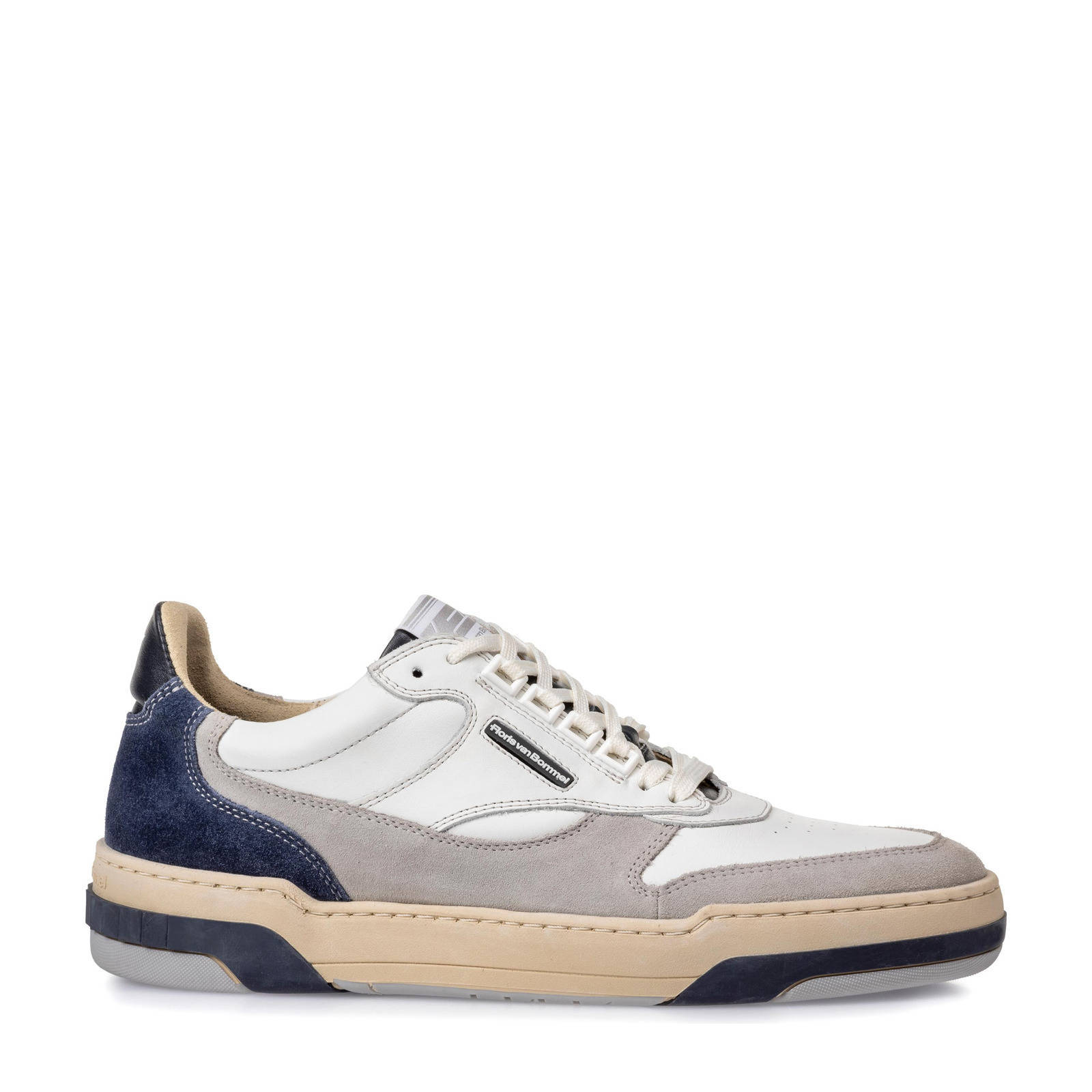 Floris van Bommel Sneaker 16093/05 Wit Leer Combi - Bormans Modeschoenen