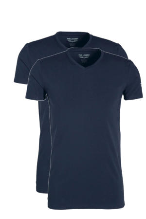 basic T-shirt (set van 2) dark sapphire
