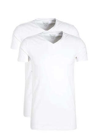 basic T-shirt (set van 2) wit