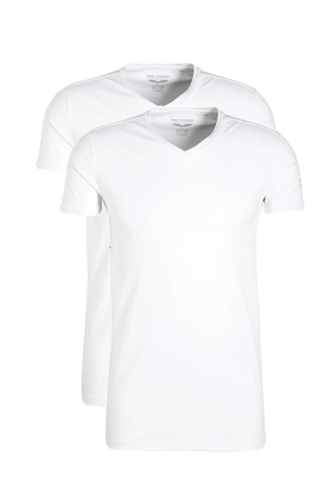 PME Legend basic T-shirt (set van 2) wit