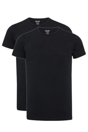 basic T-shirt (set van 2) black