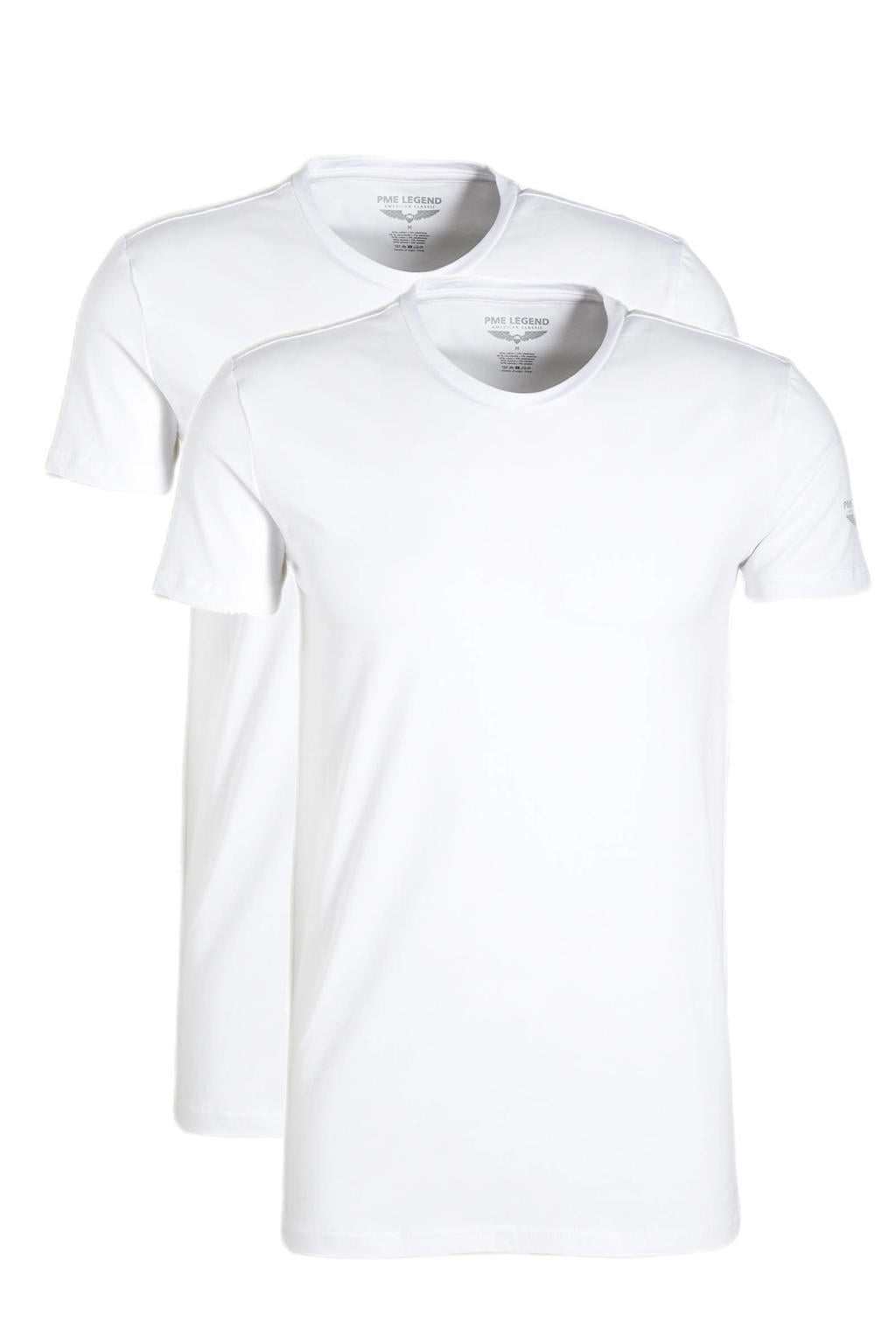PME Legend basic T-shirt (set van 2) wit