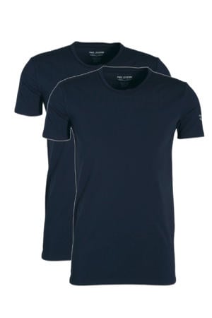 basic T-shirt (set van 2) dark sapphire