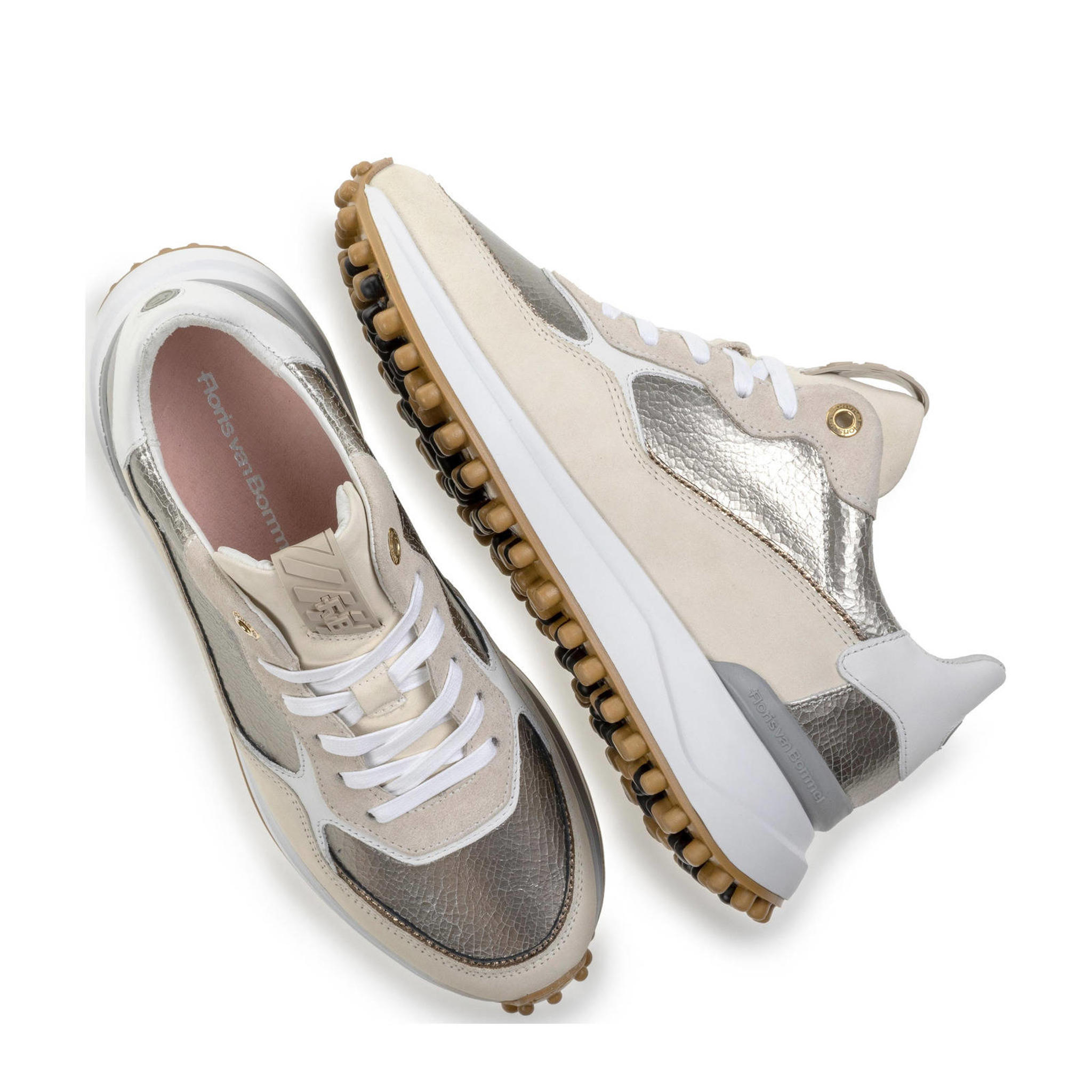 Floris van Bommel Noppi nubuck sneakers ecru/beige/goud wehkamp Floris van Bommel Noppi nubuck sneakers ecru/beige/goud wehkamp
