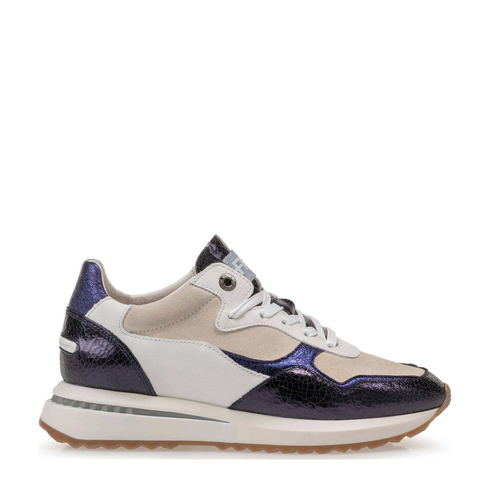Floris van Bommel Sumi leren sneakers blauw | wehkamp