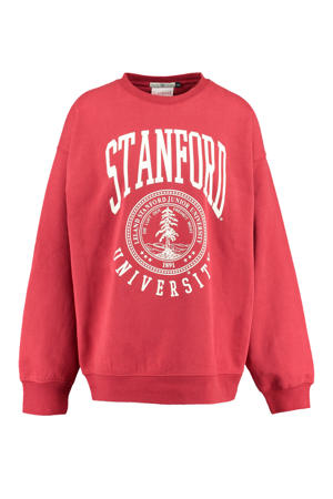 oversized sweater met tekst rood - unisex