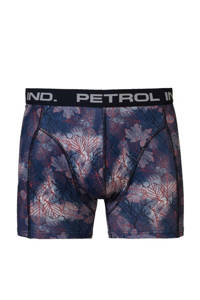 Petrol Industries   boxershort met all over print donkerblauw/rood, Donkerblauw/rood