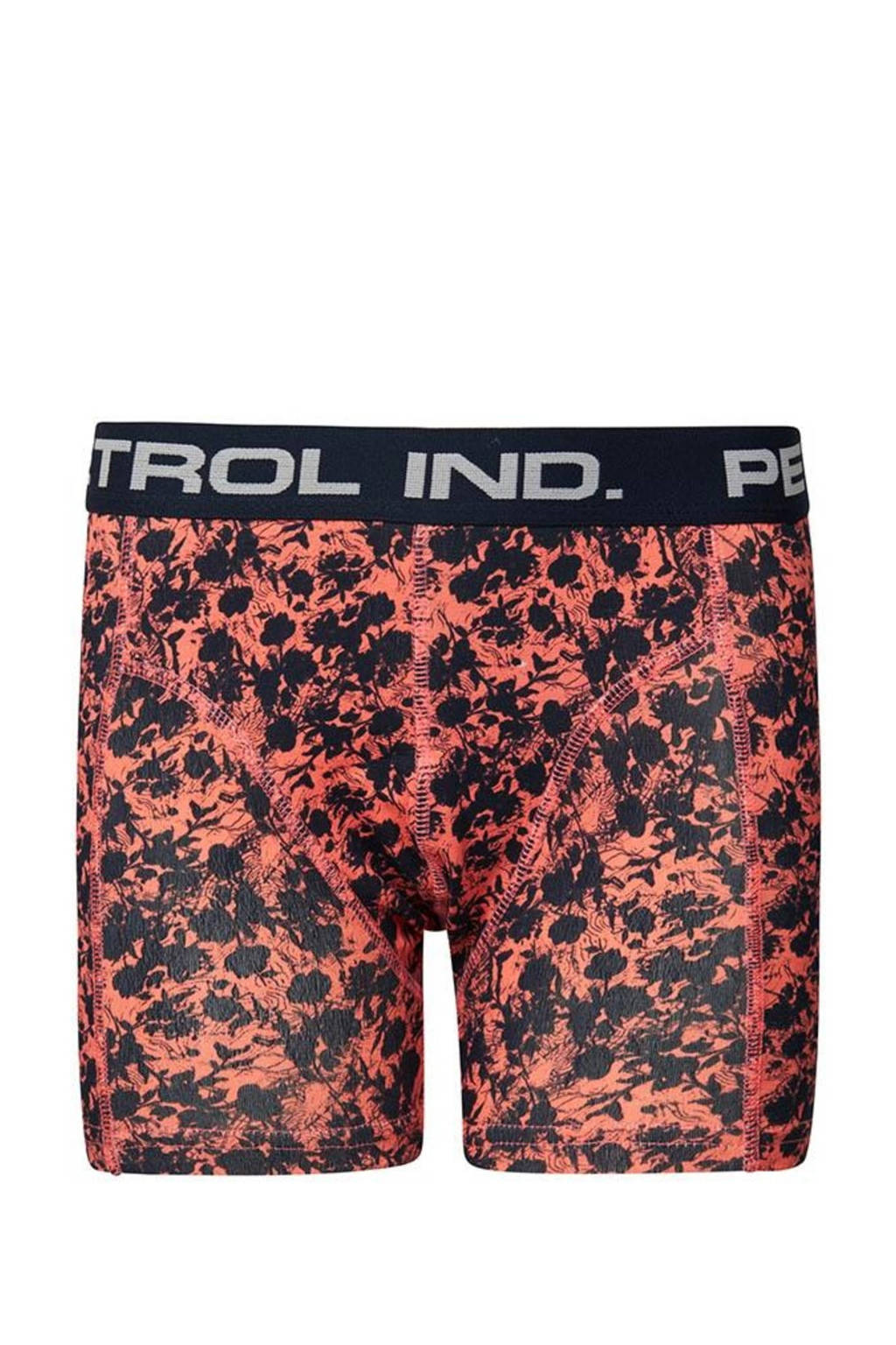 Petrol Industries boxershort met all over print koraalrood/grijs, Koraalrood/grijs