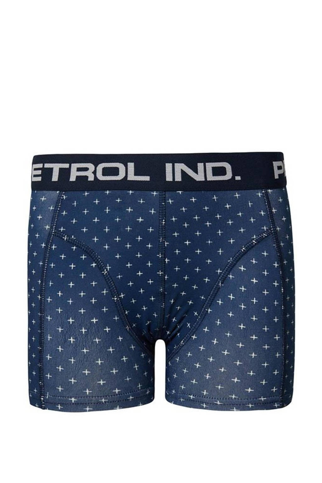 Petrol Industries boxershort met all over print blauw/wit, Blauw/wit