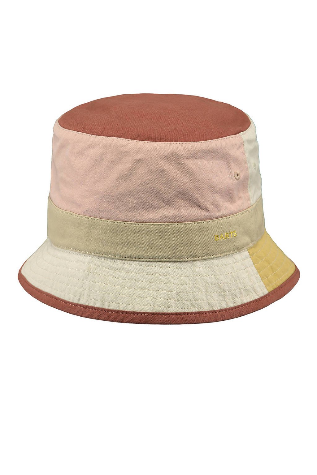 Barts bucket hat Blockey met patchwork roze