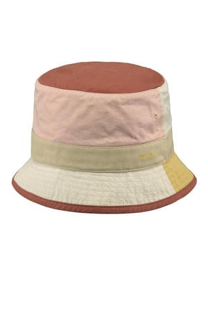 bucket hat Blockey met patchwork roze