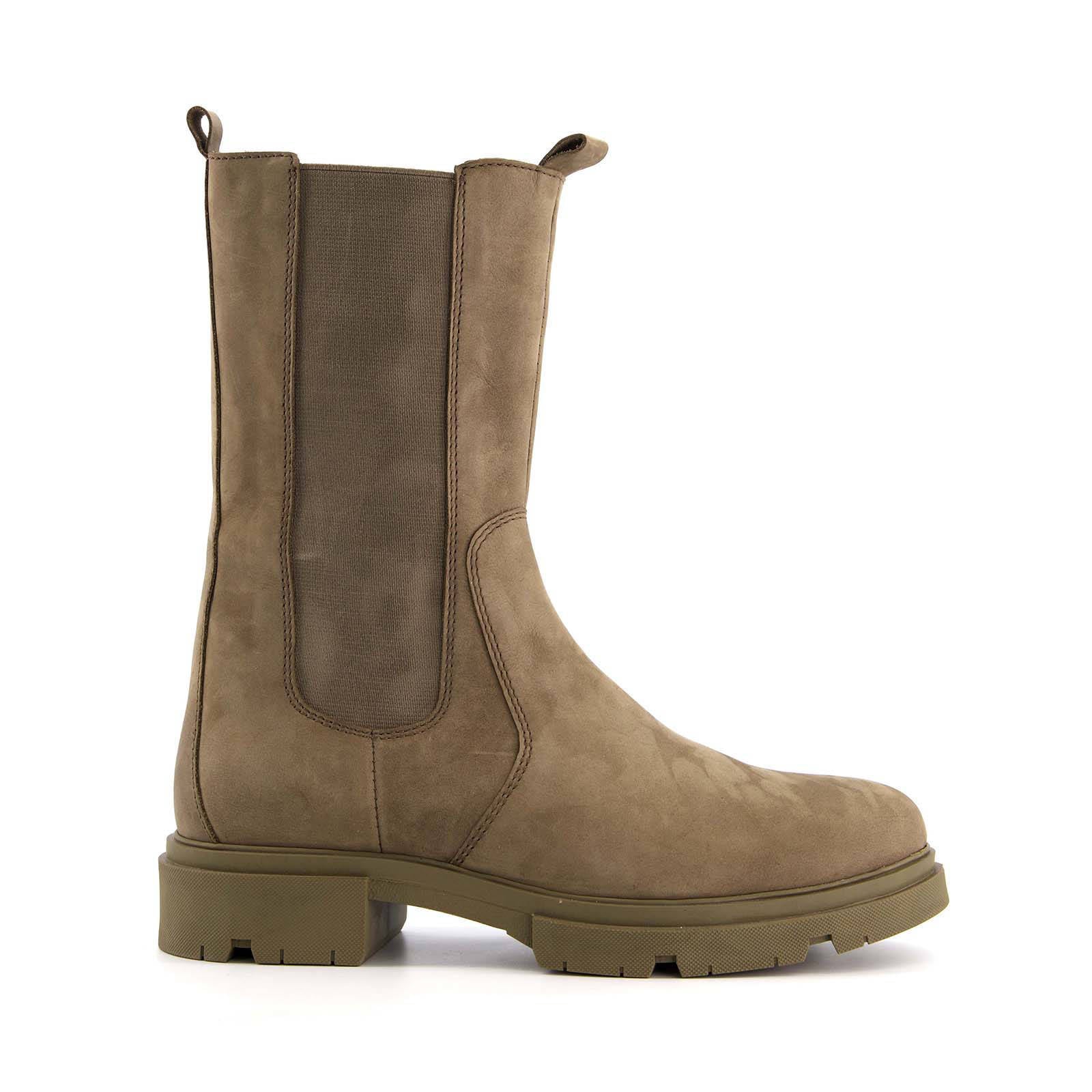 Scapino Harper nubuck chelsea boots taupe | wehkamp