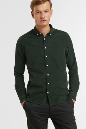 corduroy regular fit overhemd Johan green