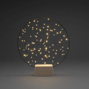 LED dromenvanger matzwart/extra warmwit - 39,5x36 cm - 100 L - binnen - met stekker