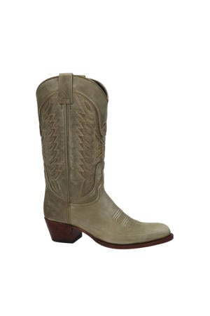 Debora Flex leren cowboylaarzen taupe