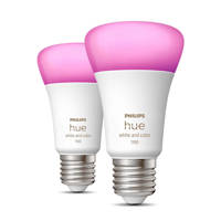 Philips Hue Standaardlamp A60 E27 2-pack - wit en gekleurd licht, Wit