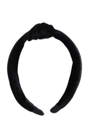 fluwelen haarband met strikdetail zwart