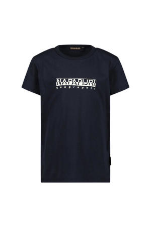 T-shirt Box met logo donkerblauw