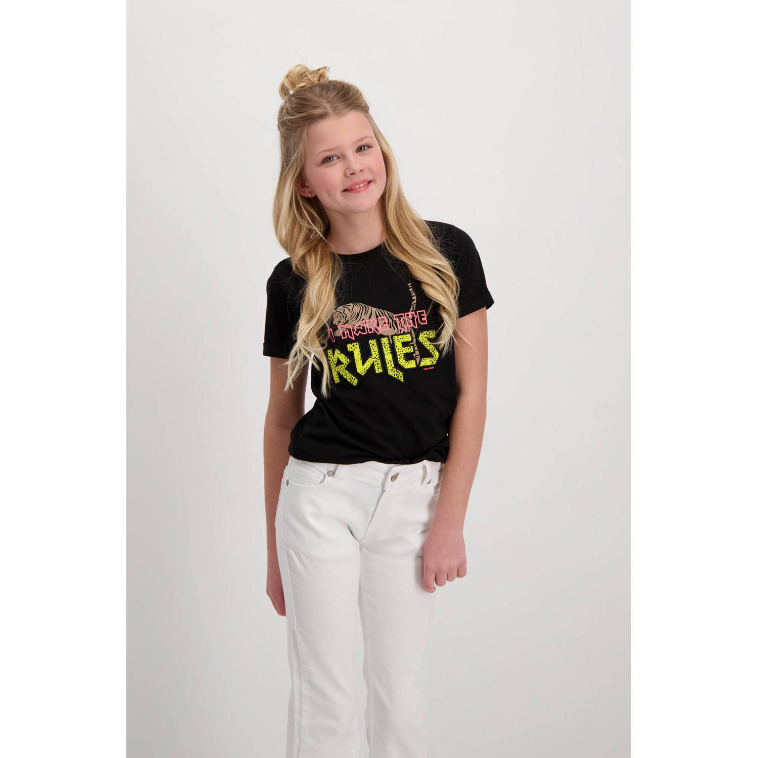 Cars T-shirt Kaira met printopdruk zwart
