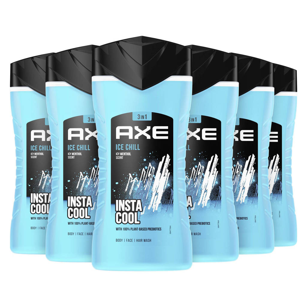 Axe Ice Chill 3-in-1 Douchegel - 6 x 250 ml - Voordeelverpakking
