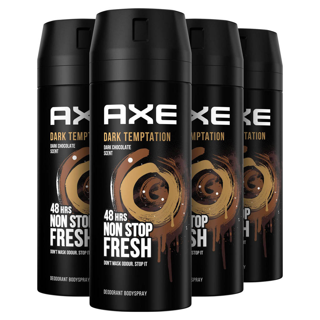 Axe Dark Temptation deodorant bodyspray - 4 x 150 ml - voordeelverpakking