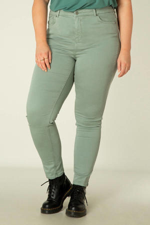 regular waist slim fit jeans Mella mintgroen