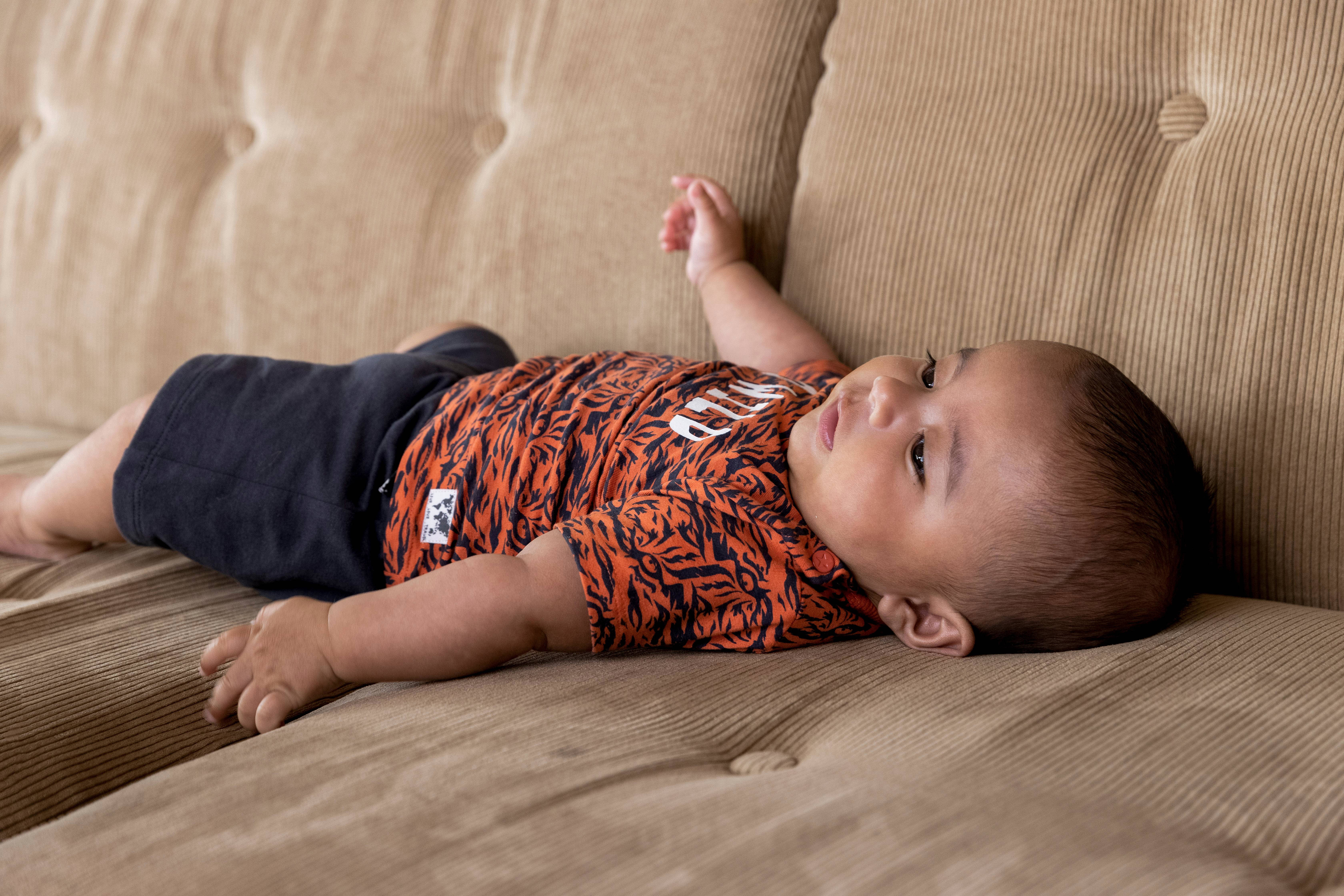 Dirkje T-shirt + korte broek oranje/donkerblauw | wehkamp