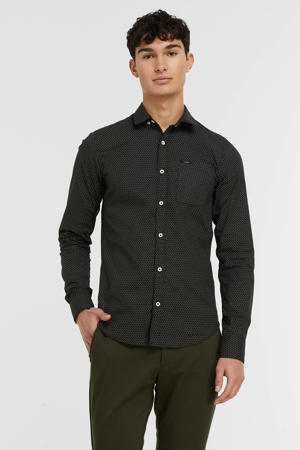 regular fit overhemd met all over print black