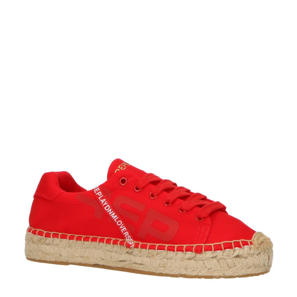 REPLAY Nash Fluo Lace  sneakers rood