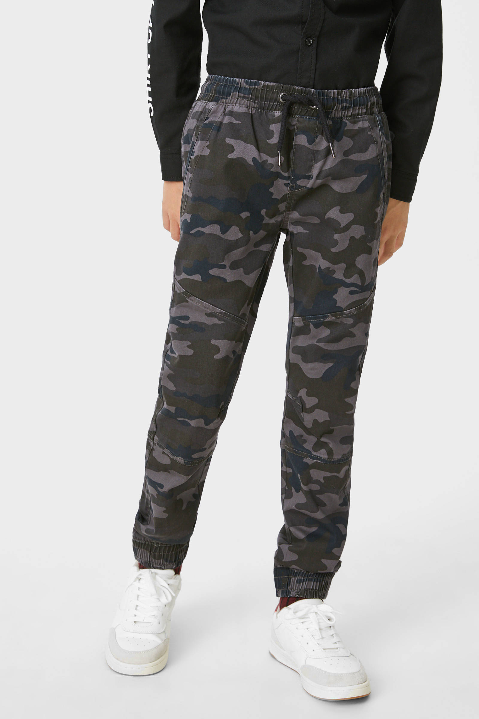 C\u0026A Skate Nation broek met camouflageprint grijsbruin | wehkamp