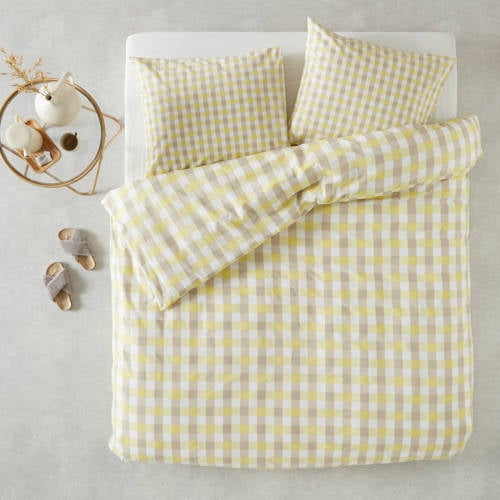 Wehkamp Home katoenen dekbedovertrek lits-jumeaux (240x220 cm) - beige