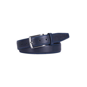 leren riem donkerblauw