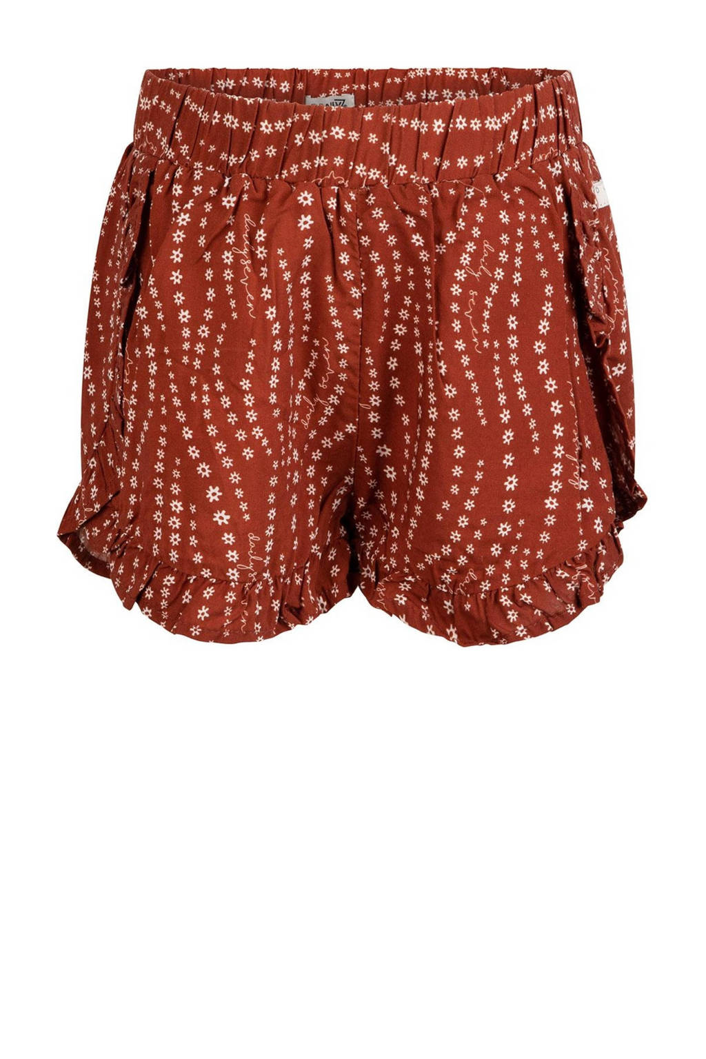 Daily7 short met all over print bruinrood/wit