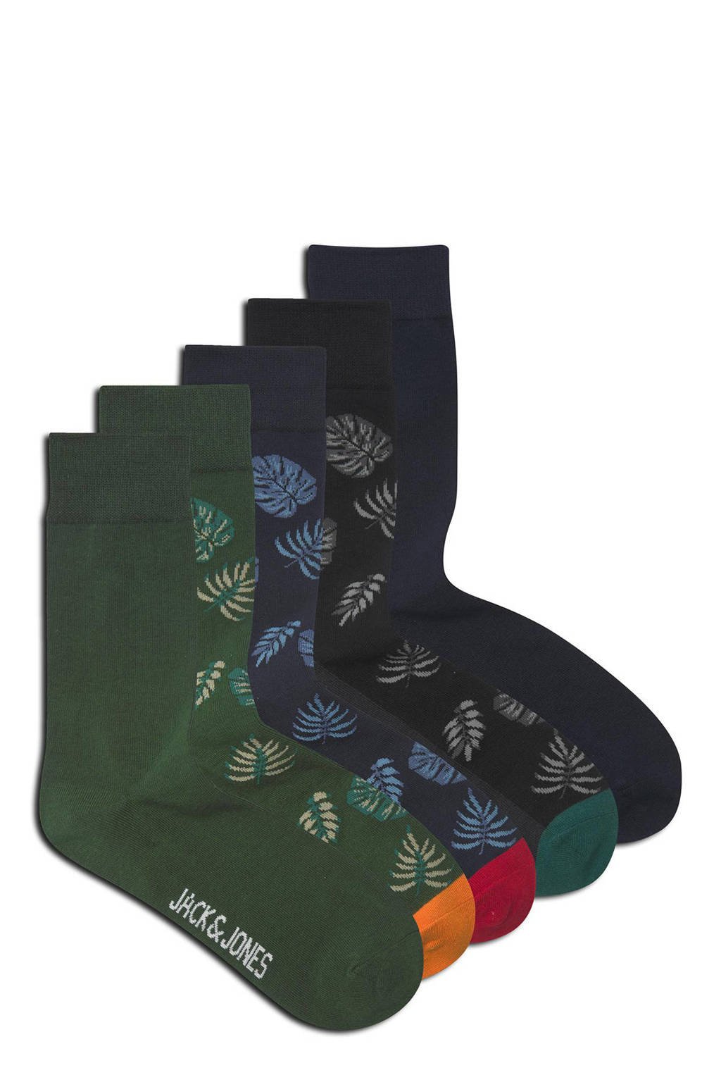 JACK & JONES sokken JACRESORT - set van 5 multi, Groen/blauw/zwart