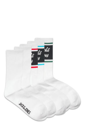 sokken JACROGER met logo - set van 5 wit