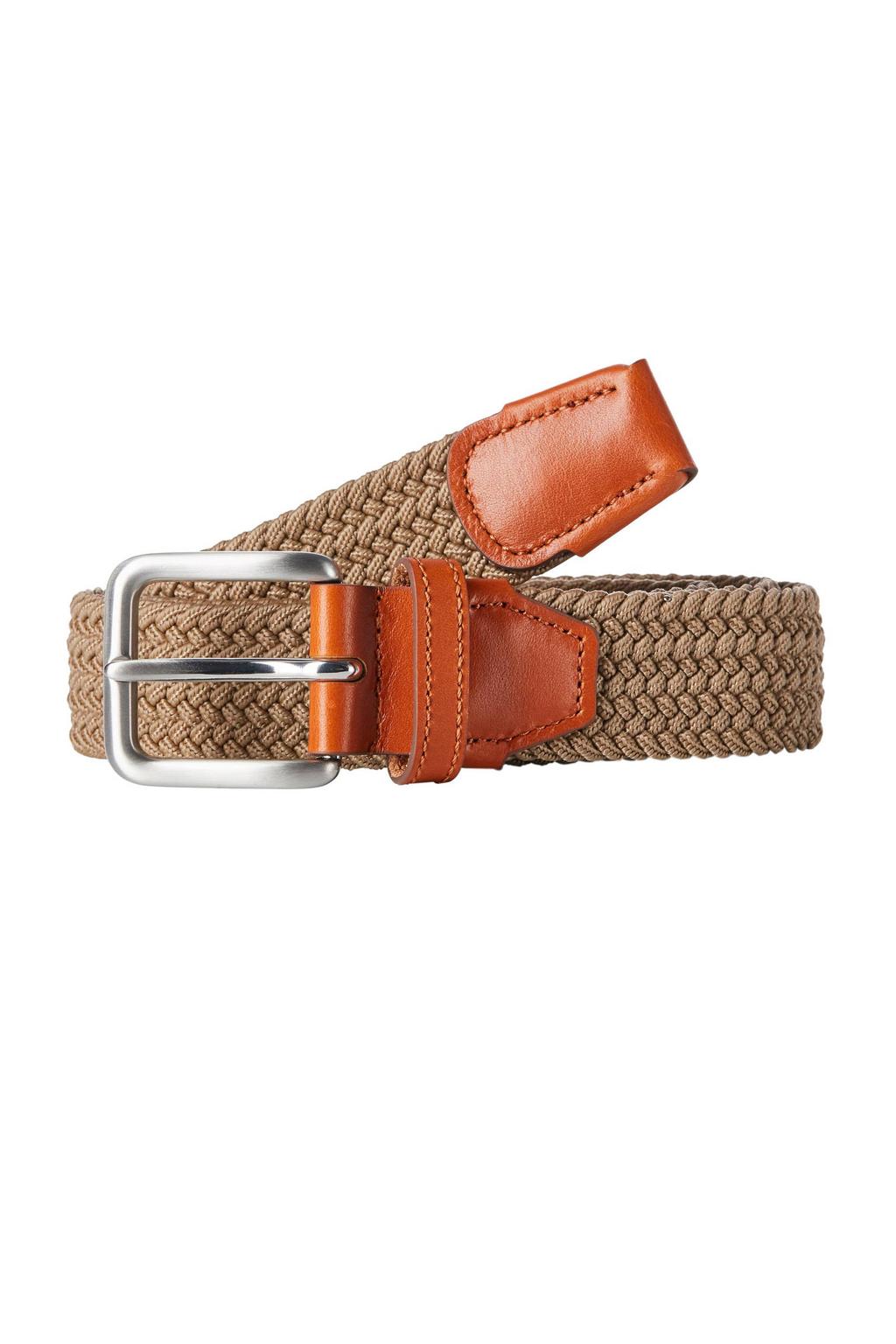 JACK & JONES gevlochten riem JACSPRING lichtbruin